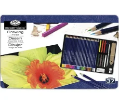 Royal Essentials Pencil Tin Packs – Drawing – 37 Piece