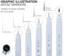 Royal Graphic Illustration Markers – 5 Piece