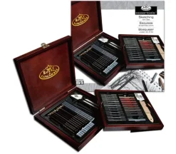 Royal Sketching Pencil Wooden Box Set – 51 Piece