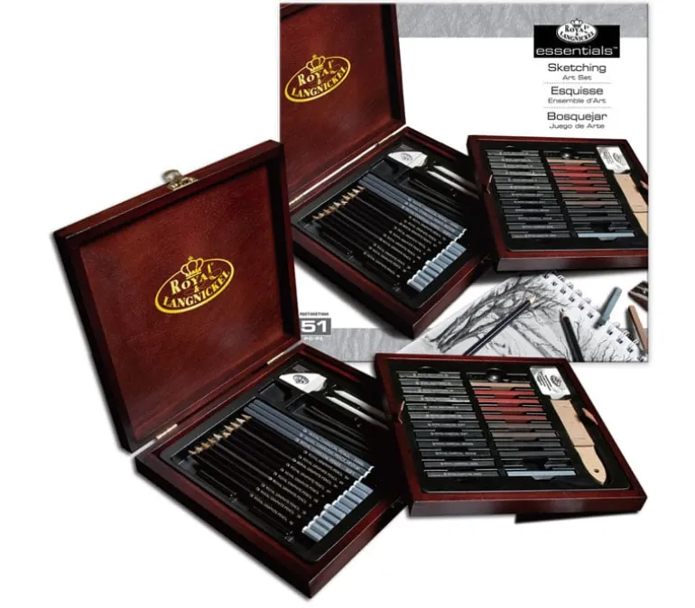 Royal Sketching Pencil Wooden Box Set – 51 Piece