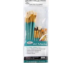 Royal Start in Art All Media Brush Value Pack – 25 Piece