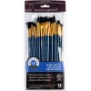 Royal Zip N’ Close Brush Sets – Black Taklon – 12 Piece
