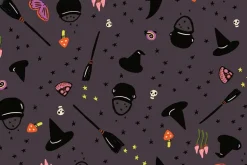 Ruby Star Freaky Familiars Witchy Accessories on Eggplant