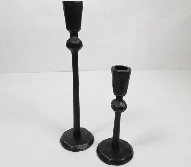 Rustic Metal Candle Holder – 7.5-inch