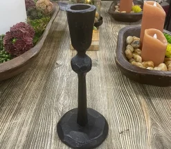 Rustic Metal Candle Holder – 7.5-inch