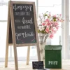 Rustic Wood Chalkboard Easel – Freestanding Double-Sided Sign