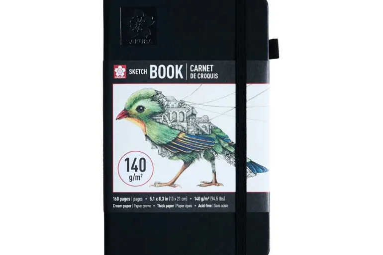 Sakura 140gsm Pocket Hardcover Ruled Notebook – Black