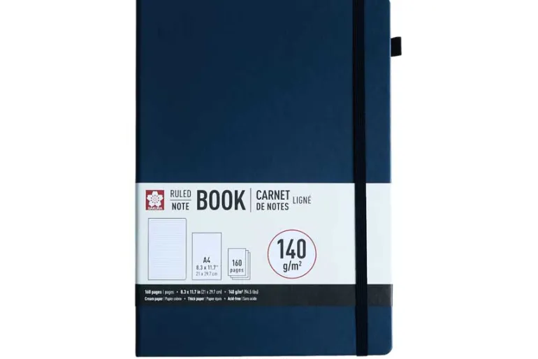 Sakura 140gsm Pocket Hardcover Ruled Notebook – Black