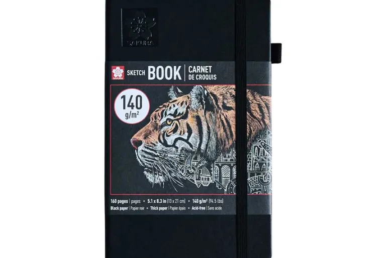 Sakura 140gsm Pocket Hardcover Ruled Notebook – Amber