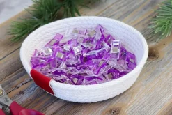 Sallie Tomato Purple Sewing Clips 50 count pack with storage