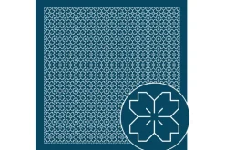 Sashiko Sampler Traditional Design Onoe-Gasane on Navy