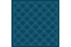 Sashiko Sampler Traditional Design Onoe-Gasane on Navy