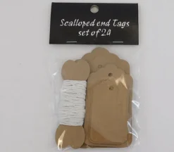 Scalloped Kraft Tags – 24 Piece