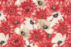 Scarlet Dreams Floral Leaves in Tonal Cream