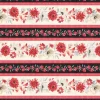 Scarlet Dreams Floral Medium Floral Toss on Cream