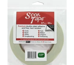 Scor-Pal Scor-Tape Double-Sided Adhesive – 1/2″ x 27 Yards