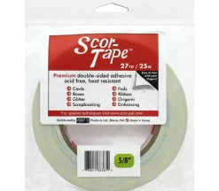 Scor-Pal Scor-Tape Double-Sided Adhesive – 1/2″ x 27 Yards