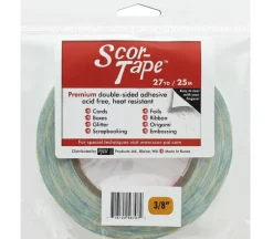Scor-Pal Scor-Tape Double-Sided Adhesive – 1/4″ x 27 Yards
