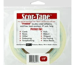 Scor-Pal Scor-Tape Double-Sided Adhesive – 5/8″ x 27 Yards