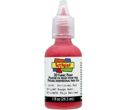 Scribbles 3-D Fabric Paint – 1-ounce – Shiny Christmas Red