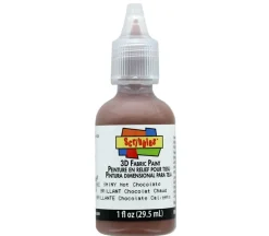 Scribbles 3-D Fabric Paint – 1-ounce – Shiny Hot Chocolate