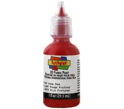 Scribbles 3-D Fabric Paint – 1-ounce – Shiny Deep Red