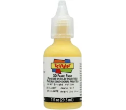 Scribbles 3-D Fabric Paint – 1-ounce – Shiny Bright Yellow