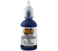 Scribbles 3-D Fabric Paint – 1-ounce – Shiny Navy