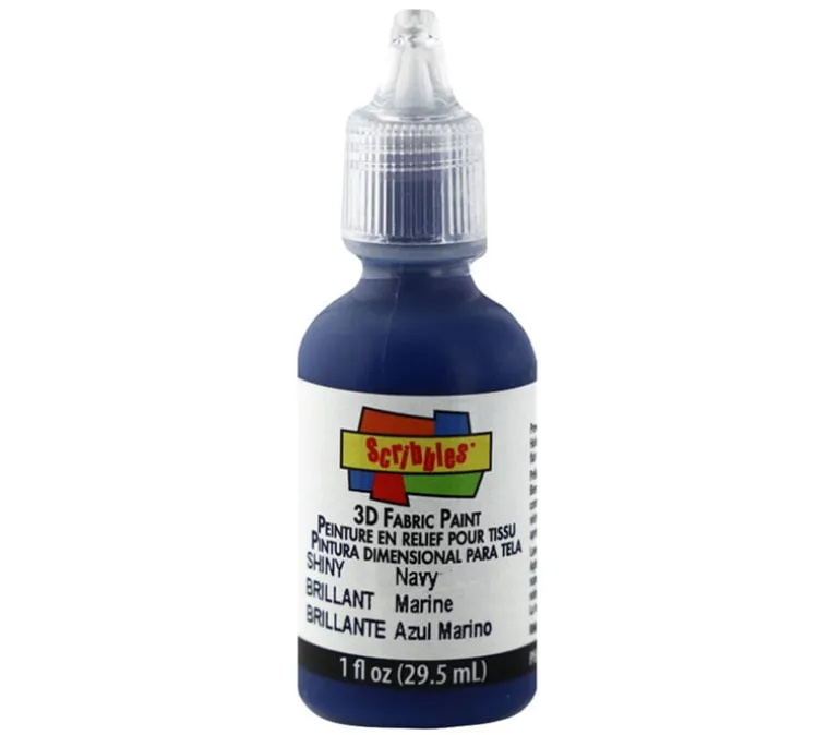 Scribbles 3-D Fabric Paint – 1-ounce – Shiny Navy