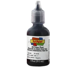 Scribbles 3-D Fabric Paint – 1-ounce – Shiny Black