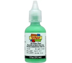 Scribbles 3-D Fabric Paint – 1-ounce – Shiny Bright Green