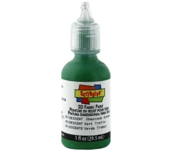 Scribbles 3-D Fabric Paint – 1-ounce – Iridescent Shamrock Green