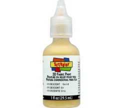 Scribbles 3-D Fabric Paint – 1-ounce – Iridescent Gold