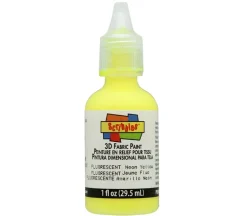 Scribbles 3-D Fabric Paint – 1-ounce – Fluorescent Neon Yellow