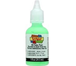 Scribbles 3-D Fabric Paint – 1-ounce – Fluorescent Neon Green