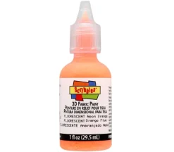 Scribbles 3-D Fabric Paint – 1-ounce – Fluorescent Neon Orange