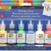 Scribbles 3-D Fabric Paint Set – Shiny – 6 Piece