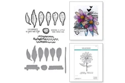 Sculpted Scripted Floral Clear Stamp & Die Set
