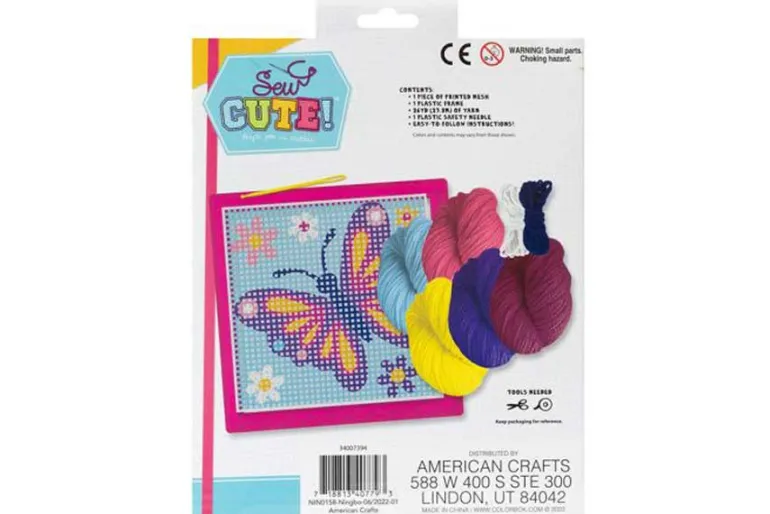 Sew Cute Butterfly Needlepoint Kit for Kids