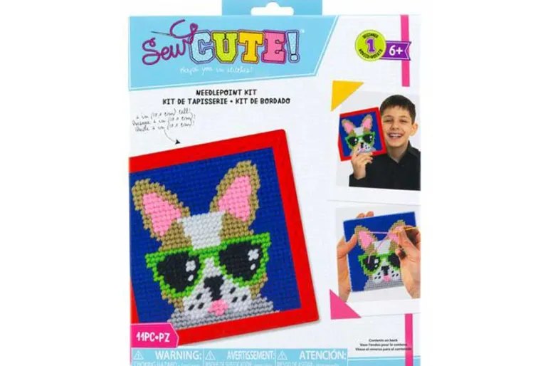 Sew Cute Dog Needlepoint Kit for Kids