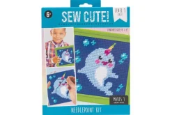 Sew Cute Narwhal Needlepoint Kit for Kids