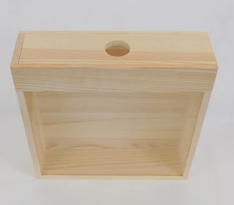 Shadow Box with Glass and Slide Top Opening