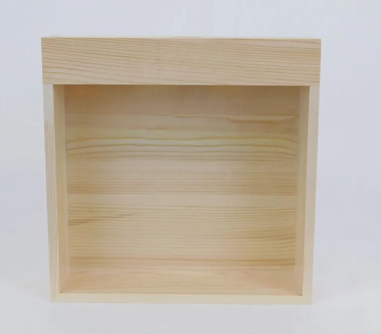 Shadow Box with Glass and Slide Top Opening