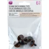 Shank Back Animal Eyes – 20mm – 6pc. – Black