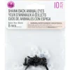 Shank Back Solid Eyes – 18mm – 6pc. – Black