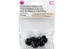 Shank Back Solid Eyes – 8mm – 10pc. – Brown