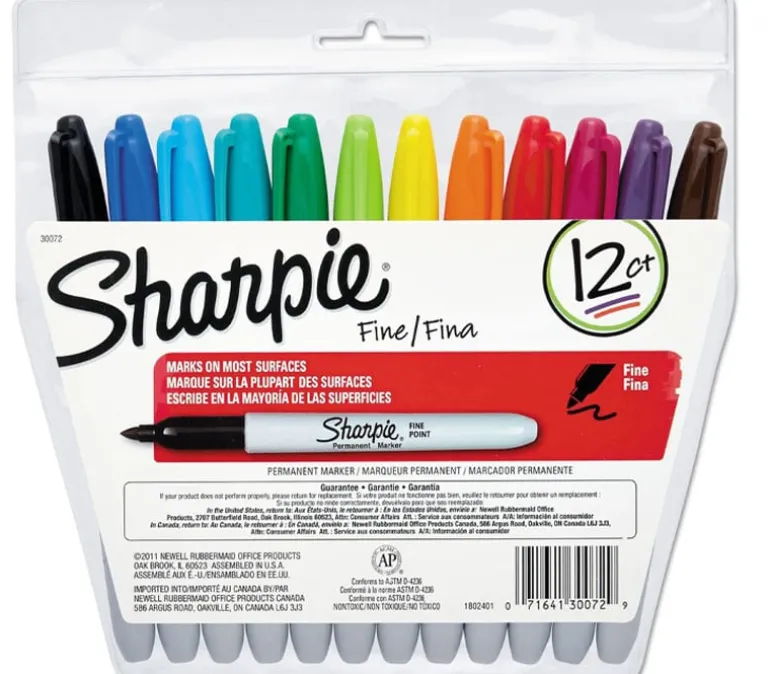 Sharpie Marker Pouch Set – Fine – 12 Piece