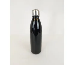 Shinny Black Sport Water Bottle – 10-inch