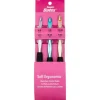 Silvalume Soft Ergonomic Crochet Hook Set of 3: L11/8mm, M13/9mm, N15/10mm. #12695