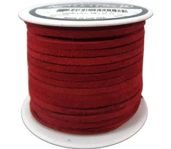 Silver Creek Suede Lace – 1/8-inch x 25-yard – Red